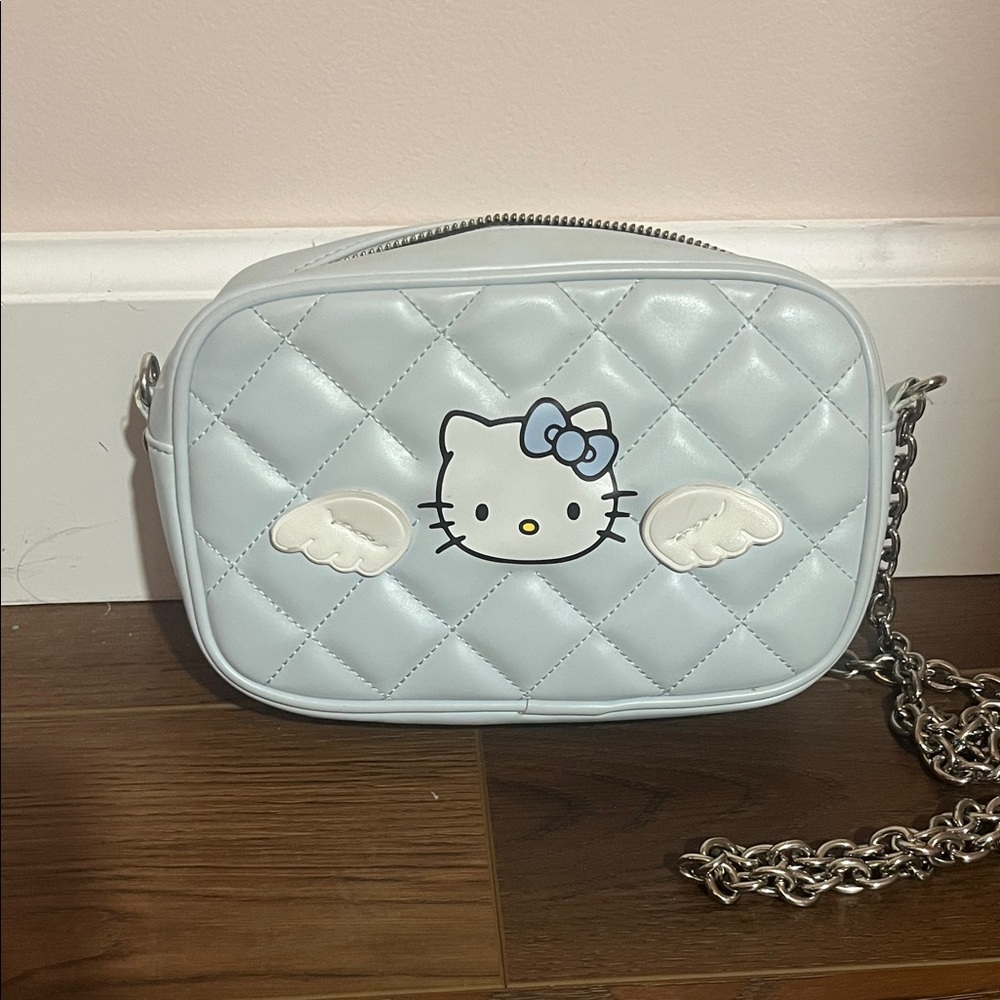 Hello Kitty Baby Blue Angel Quilted Crossbody Bag